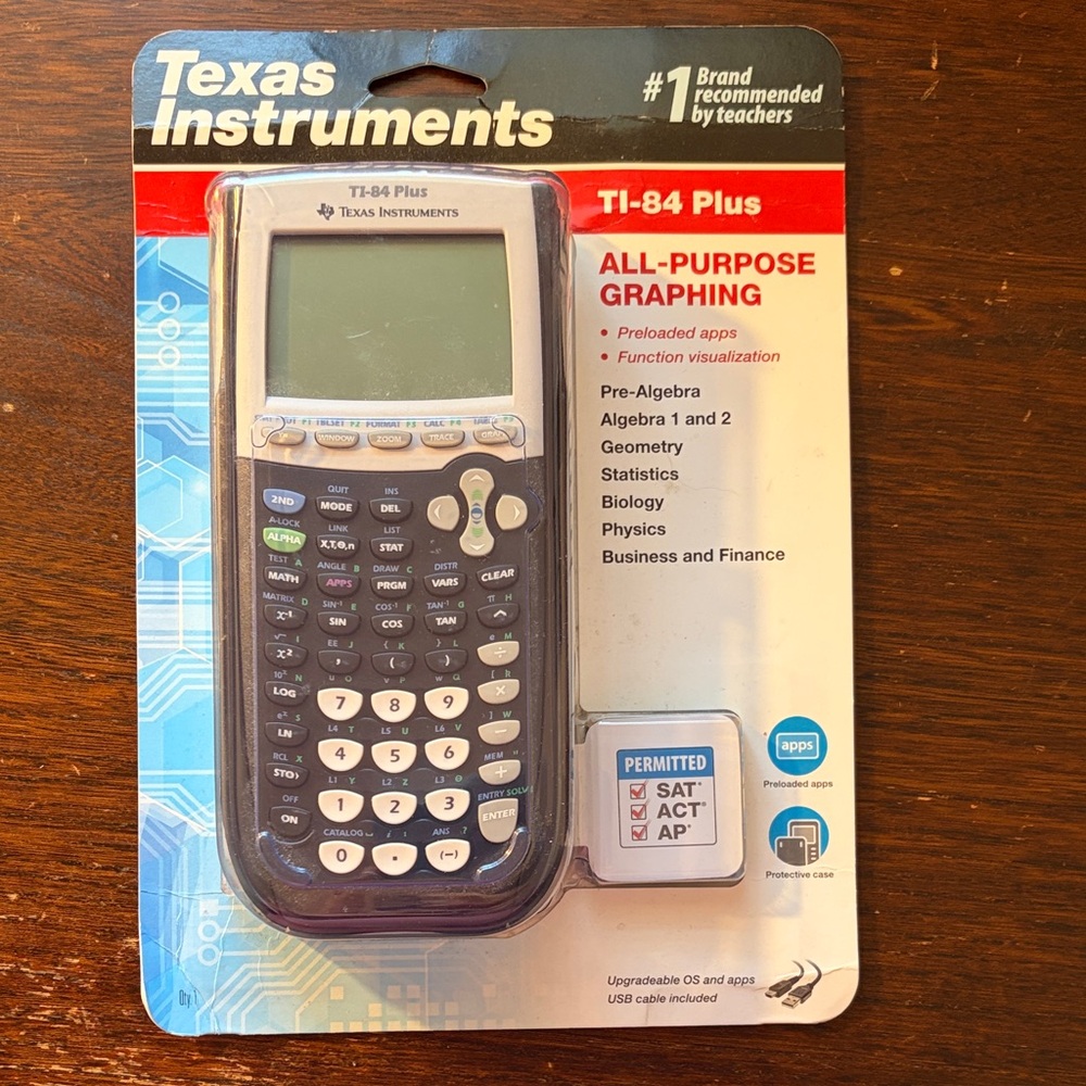 Texas Instruments TI-84 Plus Graphing Calculator - Blue and Gray
